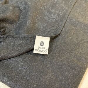 Jessica McClintock Black Shimmery Scarf Shawl Wrap